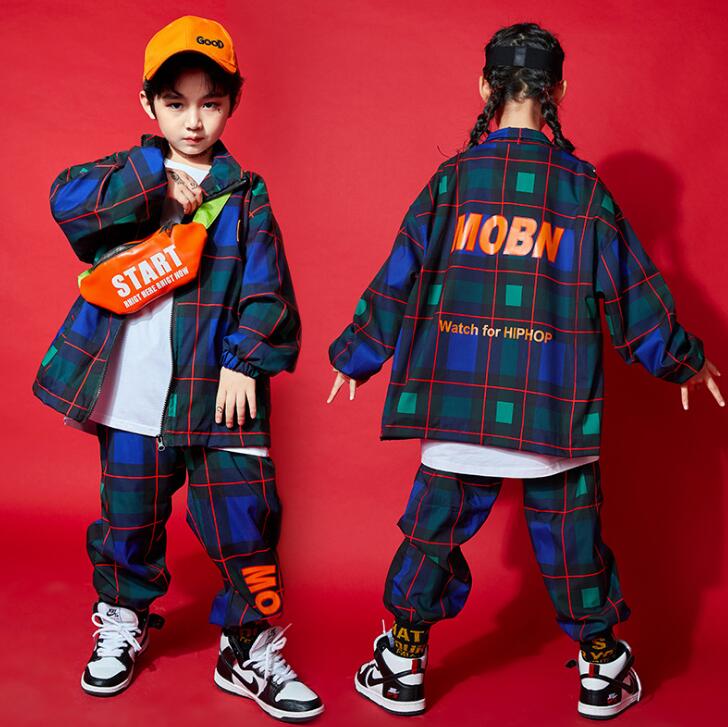 キッズダンス衣装 2点セット 3点セット 子供服 ジャズ ヒップホップ 男女兼用 舞台演出服 かっこいいダンス衣装 キッズステージ衣装 チャック柄 ジャケット ...