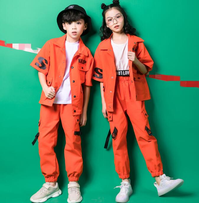 キッズダンス衣装 hiphop jazz 子供 かっこいい 舞台衣装 セットアップ ジャズ ヒップホップ 演出服 男女兼用演出服 コート サルエルパンツ 大きい...