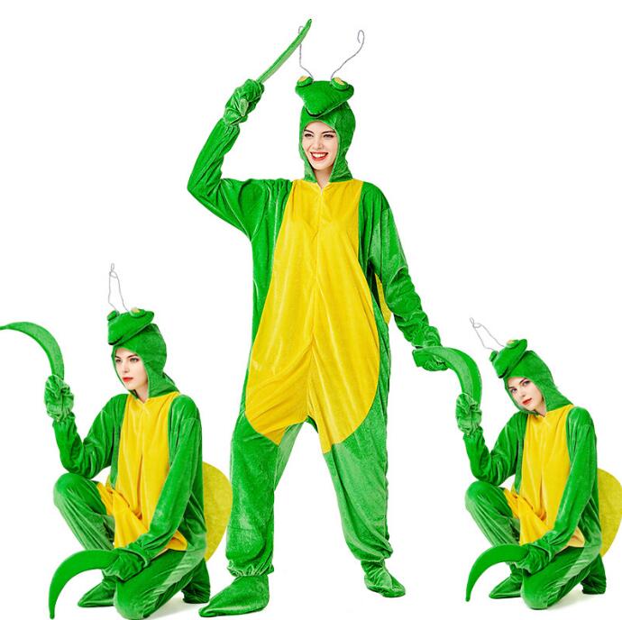 大人 コスプレ衣装 カマキリ匹 コスチューム ハロウィン コスプレ衣装 変身仮装 オーバーオール cospla..