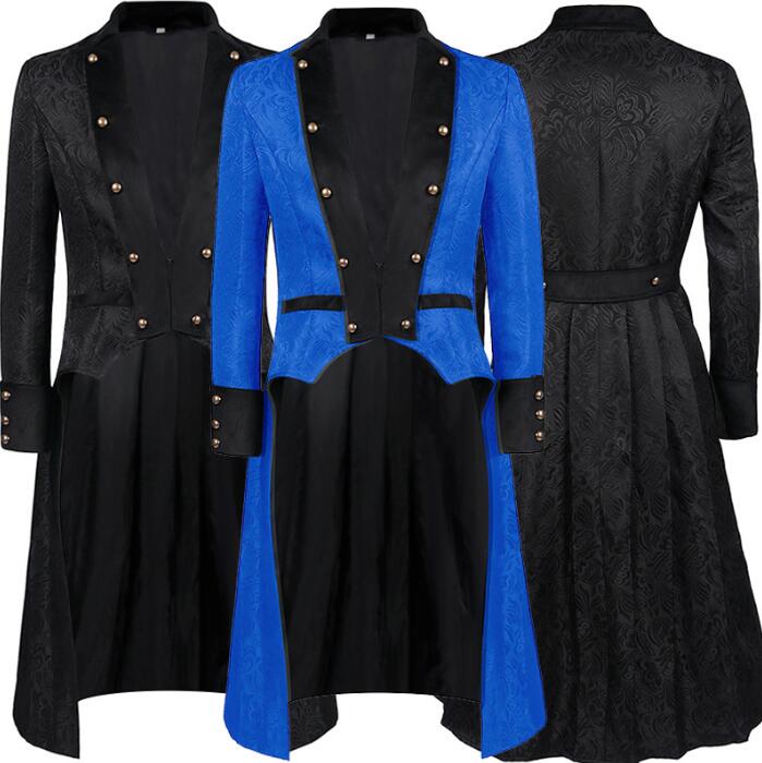 メンズ 燕尾服 ハロウィン コスプレ衣装 欧米 中世紀 王子様 貴族 燕尾服 イレギュラー裾 ロングコート レディースタキシード 男性 変身仮装 舞台劇 オペラ...