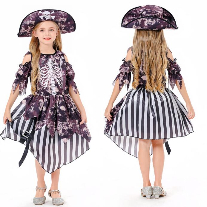 子供 ハロウィン コスプレ衣装 カリブ風 海賊 変身仮装 女の子 男の子 海賊衣装 ハロウィン コスチューム キッズ 舞台劇 オペラ ステージ衣装 舞台演出服 衣装＋帽子