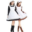ハロウィン コスプレ衣装 メード服 膝丈 長袖メイドワンピース 農場 田舎 メイド服 Lolita 学園祭 文化祭 喫茶店 コスチューム イベント衣装 可愛い メイド服 撮影衣装 ブラック ブラウン