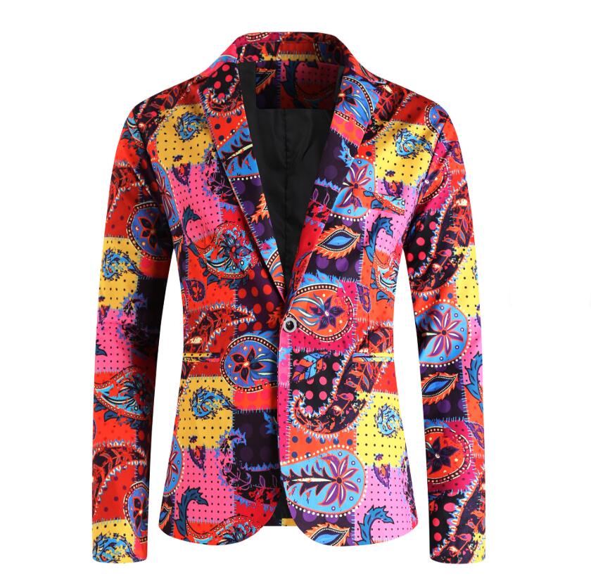 メンズ舞台スーツセット クリスマススーツ ハロウィンスーツ プリント エスニック 総柄 メンズ 舞台 演出服 ジャケット コート パンツ シンガー カラオケ 魔術師 男性 ステージ 演出服