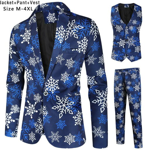 メンズ クリスマススーツ クリスマス衣装 花柄スーツ ベスト パンツ コート 雪花 プリントスーツ セット/単品選択可 舞台演出服 イベント衣装 Merry Christmas コスプレ 魔術師 ブルースーツ メンズ クリスマススーツ クリスマス衣装 花柄スーツ ベスト パンツ コート 雪花 プリントスーツ セット/単品選択可 舞台演出服 イベント衣装 Merry Christmas コスプレ 魔術師 ブルースーツ