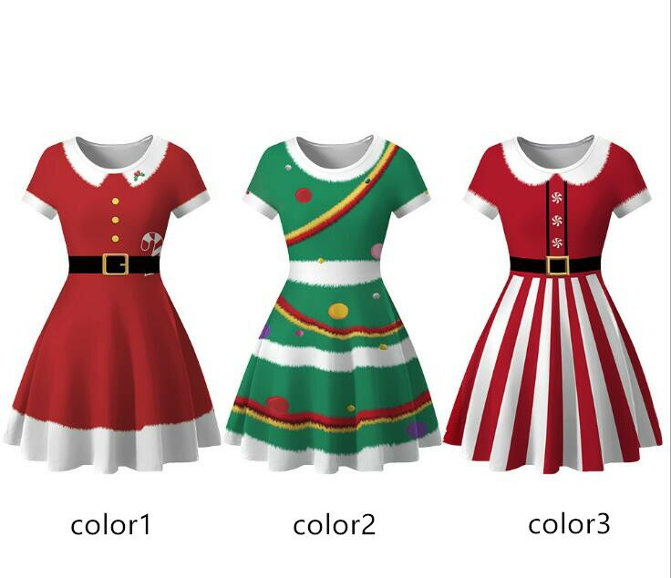 女性サンタ コスプレ クリスマスドレス レディース クリスマスワンピース サンタクロース コスプレ 仮装 ピエロ クリスマス コスチューム 女性ピエロ 半袖ドレ...