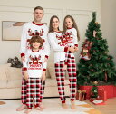 親子ペア クリスマス パジャマ クリスマスイブ 家族お揃い ルームウェア 部屋着 トナカイ チェック柄 寝巻き 上下2点セット クリスマス元素 親子コーデ ペアルック 衣装 ママ パパ キッズ ベビー 犬服