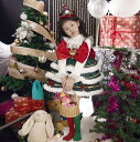 女の子 可愛い クリスマスワンピース 大きいリボン付き ティアードドレス 女の子 クリスマス コスプレ衣装 可愛い ロリータワンピース キャミソール 長袖シャツ...