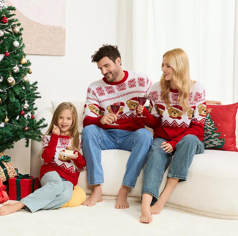 親子ペア クリスマス元素 セーター カップル 家族お揃い クリスマス コスプレ セーター プルオーバー ..