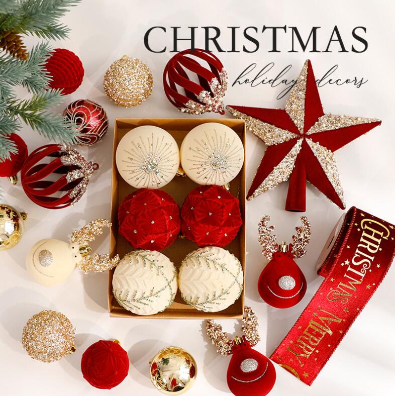 クリスマスツリー 装飾 小物 星トップ ツリースター 部屋飾り 掛け物 クリスマスボール クリスマスツリー ボール飾り リボン飾り