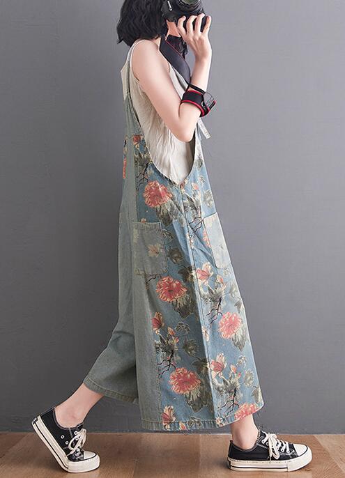 サロペット デニム レディース デニムオーバーオール ガウチョパンツ ワイドパンツ...
