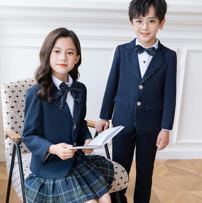 子供 フォーマルスーツ チェック柄 男女お揃いスーツ 男の子 パンツセット 女の子 スカートセット 入学式 スクールスーツ キッズ ピアノ 発表会 演奏会 卒業...