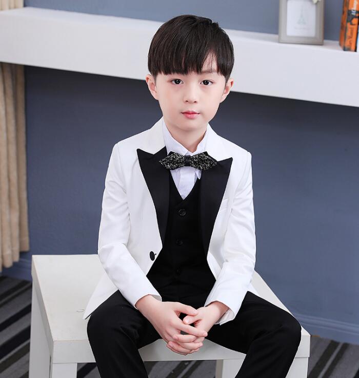 子供 フォーマルスーツ 上品 紳士服 男の子スーツ タキシード 結婚式紳士服 入学式 卒業式 ピアノ 発表会 演奏会 男の子ジレベスト 舞台演出服 学園祭 文化...