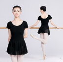レディース半袖レオタード バレエ レオタード スカート付 女性 大人 バレエ ヨガ ラテン 新体操 練習着 演出服 練功服 バレエダンスウェア レオタード 一体...