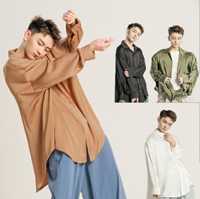 男女兼用 シャツ ダンス衣装 大人 ゆったりシャツ 古典ダンス 練習着 練功服 演出服 女性 男性 ジャズ ヒップホップ モダンダンス ゆったりシャツ かっこいい おしゃれ 長袖シャツ 4色