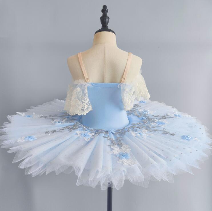 子供 バレエダンス 演出服 レース バレエ衣装 精巧な花柄 形態安定 チュールワンピ...