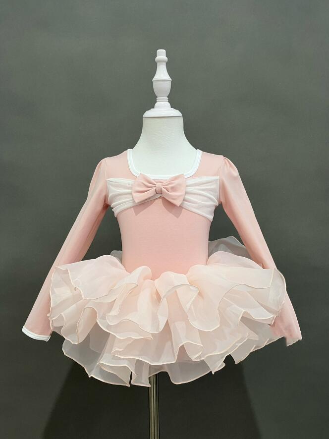 子供 バレエダンス衣装 長袖 レオタード 重ね重ね チュチュ 女の子 バレエ 演出服 子供 バレエダンス 演出服 プリンセス風 バレエ衣装 バレエ 新体操 演出...