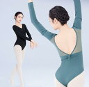 バレエ レオタード レディース 長袖レオタード 大人 バレエ ダンス衣装 新体操 レオタード バレエ 演出服 バレエ 練習着 レッスンウェア バックレス ブラッ...