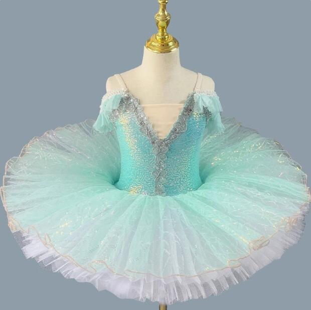子供 バレエダンス 演出服 可愛い バレエワンピース キラキラ スパンコール ボリュ...