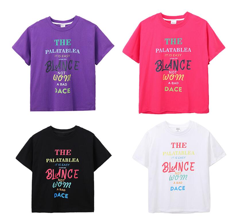 楽天市場】キッズダンス衣装 tシャツ（カラーパープル）の通販