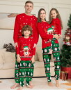 クリスマス パジャマ 親子ペア コスプレ衣装 サンタ熊柄 家族お揃い ルームウェア トナカイ柄 雪だるま柄 部屋着 寝巻き クリスマス元素 親子コーデ ペアルック 衣装 ママ パパ キッズ ベビー 犬服 レッド