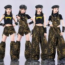女の子ダンス衣装 ジャズ ヒップホップ 演出服 豹柄 ダンス衣装 レオパード 半ズボン 長ズボン ゆったりダボ感ダンス衣装 ヒョウ柄 舞台演出服 女の子 jazz hiphop チアダンス ガールズ ダンス衣装