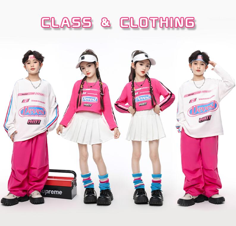 キッズ ダンス 衣装 子供 ジャズ ヒップホップ チアダンス 演出服 女の子 スカートセット 男の子 パン..