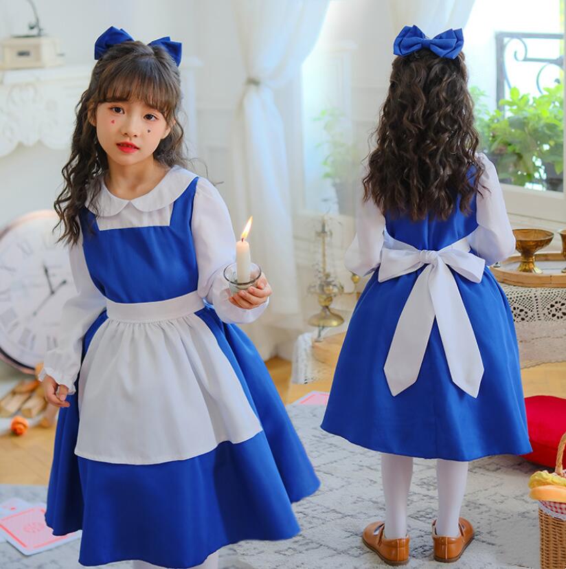 女の子メイド服メイドワンピース子供...