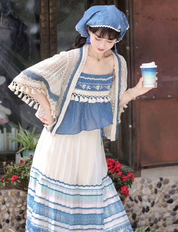 レディース 中華風 コスプレ衣装 民族風 撮影衣装 漢元素 改良版漢服 ニューチャイ...