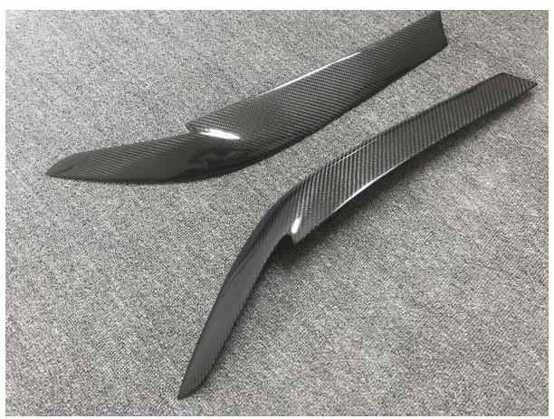 BMW5シリーズG30 G38 530li 528 li フロント ヘッドライト アイライン カーボン トリム　パネル フレーム　カバー　カーボン製2Pセット