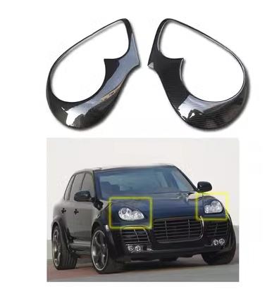 ポルシェ  955  Cayenne 04-07 カーボンヘッドライトカバー 2P