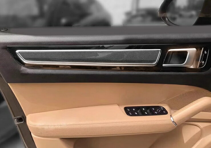 高品製 ポルシェ Cayenne カーボン インテリアパネル 純正交換 5p