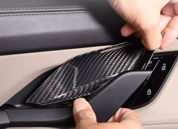 ポルシェ 911 2019-2022 カーボン インナー ドア ハンドル カバー 2P