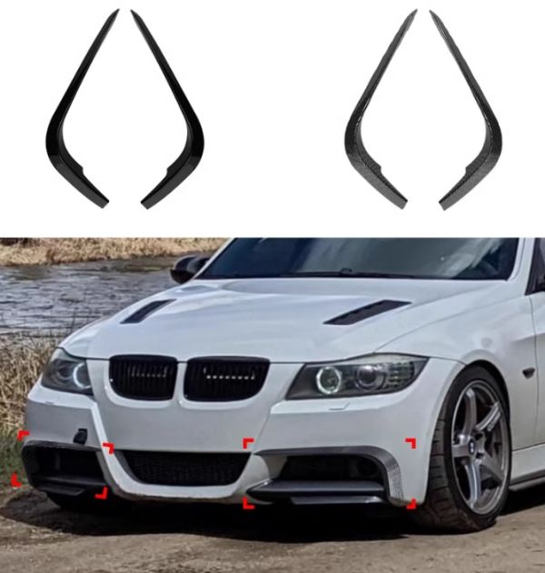 Rakuten - BMW 3シリーズ E90 E91 M Sport  2005-2008 フロントバンパー スプリッター 　エプロンフラップ リップスポイラー 2P 2色選択