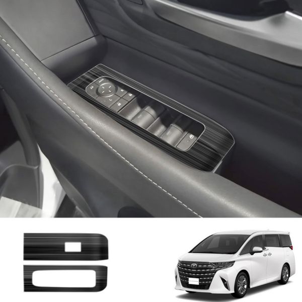 右ハンドル用トヨタ ALPHARD/VELLFIRE 40系 2023- ドアスイッチパネル ガーニッシュ 2P 4色選択