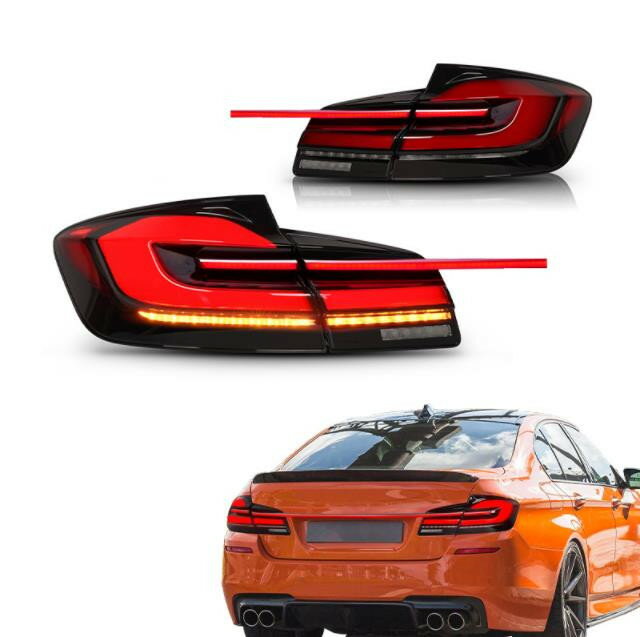 BMW 5シリーズ F10 2009 - 2016年　トランクスポイラーランプ　テールライト 流れるウインカー シーケンシャル LEDテールライト　3Pセット