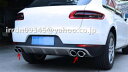 ポルシェ マカン macan 2014-2019年マフラーカッター テールパイプ デュアル出し 4本出し 2色可選