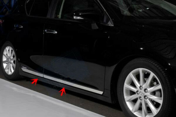 レクサス　CT　CT200h　2011－2022年　ドアアンダーモール サイド ドアトリム 外装ガーニッシュ　ステンレス　4Pセット