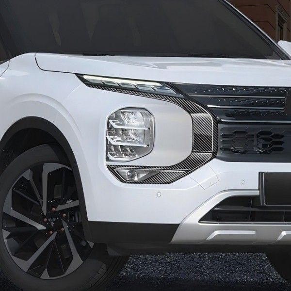 Rakuten - アウトランダー対応 PHEV GN0W フロントグリル装飾 フォグランプカバー ブラック アクセサリーパーツ カスタム カバータイプ