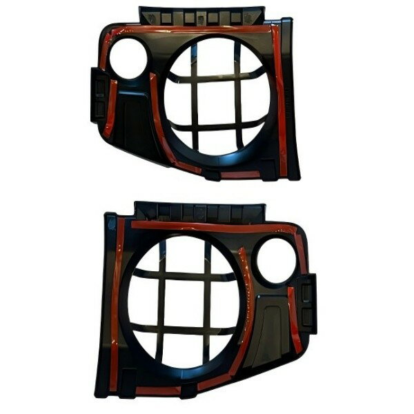 ジムニー対応 JB64 ジムニー対応 JB74 ジムニーシエラ対応 グリルカバー ヘッドライトガード ブラック ジムニーカスタム取り付け