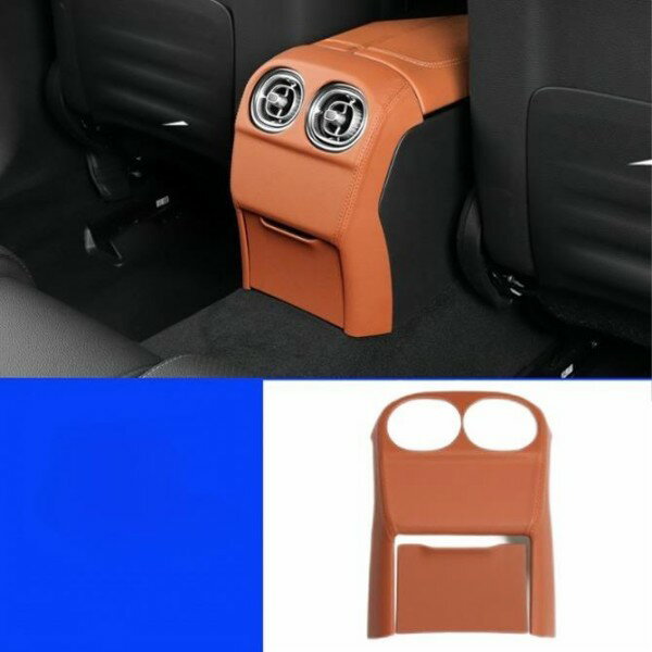 アームレストボックスリアエアコンベントPUレザーシートクッションカバーアクセサリーメルセデスベンツ..