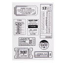 クリア スタンプシート 切符 チケット おしゃれ 手帳 クリアスタンプ セット かっこいい デコレーションスタンプ 透明 クリアスタンプシート 可愛い コラージ...