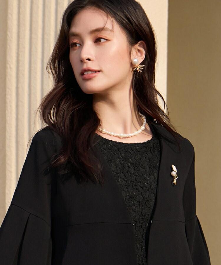 ネックレス アクセサリー パールネックレス パーティーアクセ ショート 大小パール...
