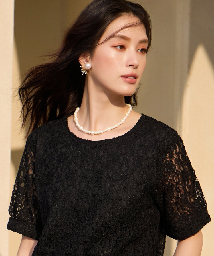 ネックレス アクセサリー パールネックレス パーティーアクセ ショート 大小パール...