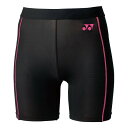 <限定クーポン発行中 5/16 01:59まで お買い物マラソン> <ネコポス発送 送料無料> Yonex(ヨネックス) ハーフスパッツ(レディース) STBF2502 ボディケア ブラック/ピンク 13SS(4)