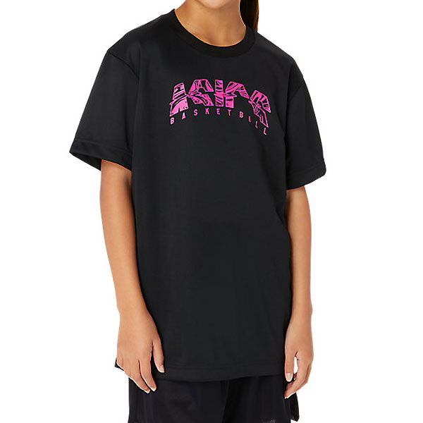 asics（アシックス）　2064A072 001　バスケットボール　ジュニア　ドライ プリント S/S Tシャツ　23SS