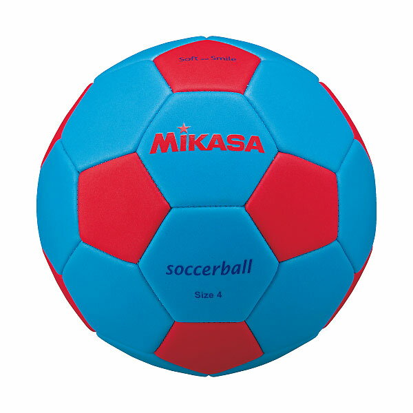 ミカサ(MIKASA) STPEF4SBLR サッカー ボール スマイルサッカー 4号球 サックスブルー×ライトレッド 22SS