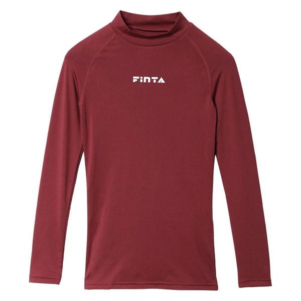 <限定クーポン発行中 4/14 20時〜 お買い物マラソン> フィンタ(FINTA) FTW7028 051 エンジ サッカー フットサル ジュニア ハイネックインナーシャツ 21FW