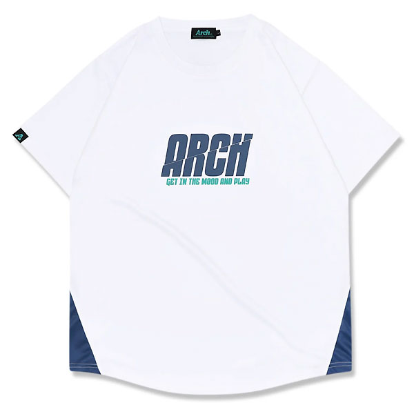 メーカー ARCH（アーチ） カテゴリー バスケットボール 分類 Tシャツ 商品名 ARCH（アーチ）　T123150 WHT　バスケットボール　Tシャツ　split logo tee DRY　23FW 品番 ARCH-T123150-WHT カラー・仕様・サイズ カラー：WHT（ホワイト） 素材：ポリエステル100% 機能：吸汗速乾 対象：メンズ・ユニセックス 商品説明 鋭く上下に割れたスタイリッシュなArchロゴをフロントに配置したDRY-Tシャツ。サイドの裾部分の切り替えカラーと、バックのボールロゴもポイント。吸汗・速乾性が高く、肌触りの柔らかいポリエステルを採用。 　 　 　 　 　 　 　 　 ※この商品のカラーは、 WHT（ホワイト） となります。