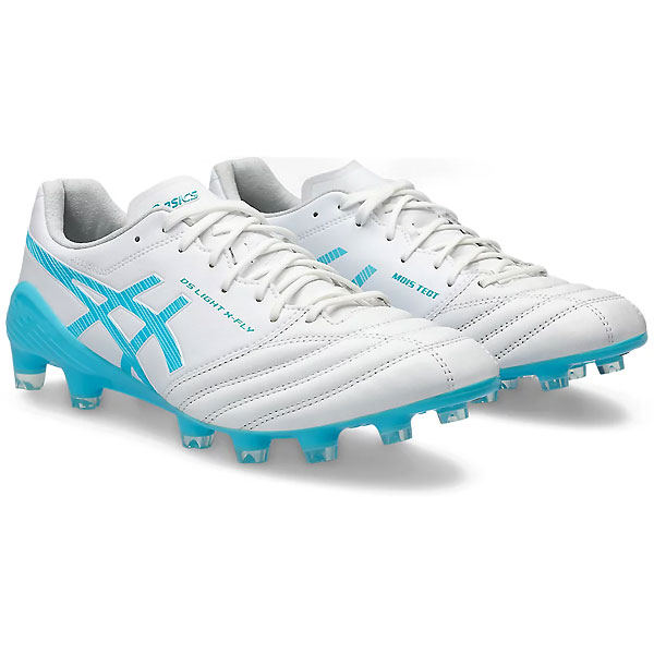 メーカー asics（アシックス） カテゴリー サッカー 分類 スパイク 商品名 asics（アシックス）　1101A047 103　サッカー　スパイク　DS LIGHT ディーエスライト X-FLY 5 24SS 品番 AS-1101A047-103 カラー・仕様・サイズ カラー：103（White×Aquarium） 素材アッパー：人工皮革/天然皮革/合成樹脂アウター：合成底インナーソール：合成樹脂（取替式） シューズ幅：STANDARD 対応グラウンド：土・天然芝・ロングパイル人工芝グラウンド 生産国：ベトナム製 商品説明 外付けヒールカウンター搭載のカンガルーレザーエリートモデル。DS LIGHTシリーズの特徴である「素足感覚」に加え、かかとのホールド性を追求しています。激しい動きの中でも高いパフォーマンスを発揮できるよう、ヒールカウンターの形状をアップデートし、安定性を高めています。 　 　 　 　 　 　 　 　 ※この商品のカラーは、 103（White×Aquarium） となります。