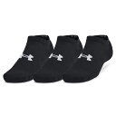 アンダーアーマー(UNDER ARMOUR) 1386313 001 マルチSP トレーニング コットン ノーショー ソックス 3足組 25SS(4)